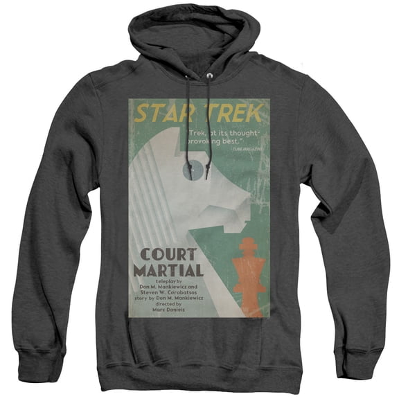 Star Trek Tos Episode 20 Adult Heather Hoodie Sweatshirt Black