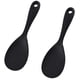thumbnail image 1 of Cucharas para servir, 2 juegos de cucharas para servir arroz, utensilios de cocina de silicona para arroz, puré de patatas o más (negro), 1 of 5