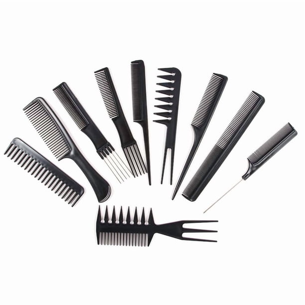 Peines para peinar el cabello, 10 piezas, juego de peines profesionales para peinar el cabello, paquete variado, ideal para todo tipo de cabello y estilos.