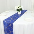 Efavormart 9 Ft Royal Blue Gold Foil Geometric Pattern Blush Polyester ...