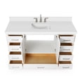 thumbnail image 6 of ARIEL Cambridge 61 Inch Rectangle Sink Vanity With White Quartz Countertop In White, 6 of 7