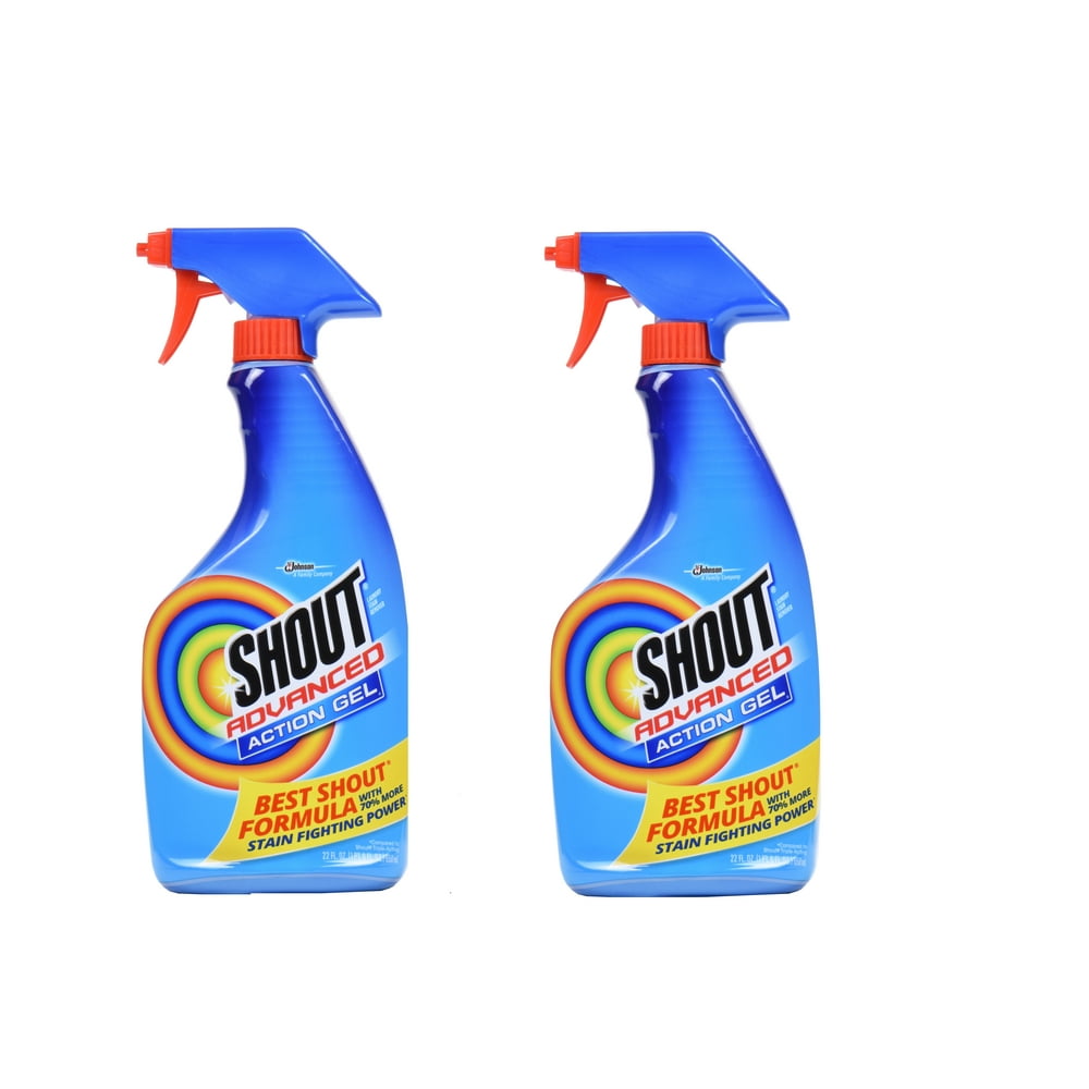 Shout Advanced Acting Gel, Laundry Stain Remover, 22 Ounce (2 Pack