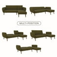Novogratz Brittany Sectional Futon Sofa, Green Linen