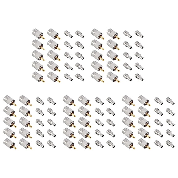 50 Pack UHF/PL-259 Solder Connector Plug with Reducer for RG8X, RG8, RG59, LMR-400, RG-213 Coaxial Coax Cable