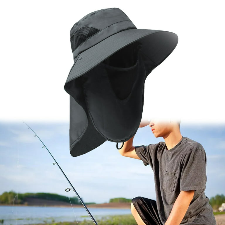 Outdoor Sunscreen Hat Neck Blocking Fishing Cap Foldable Breathable Hiking  Hat 
