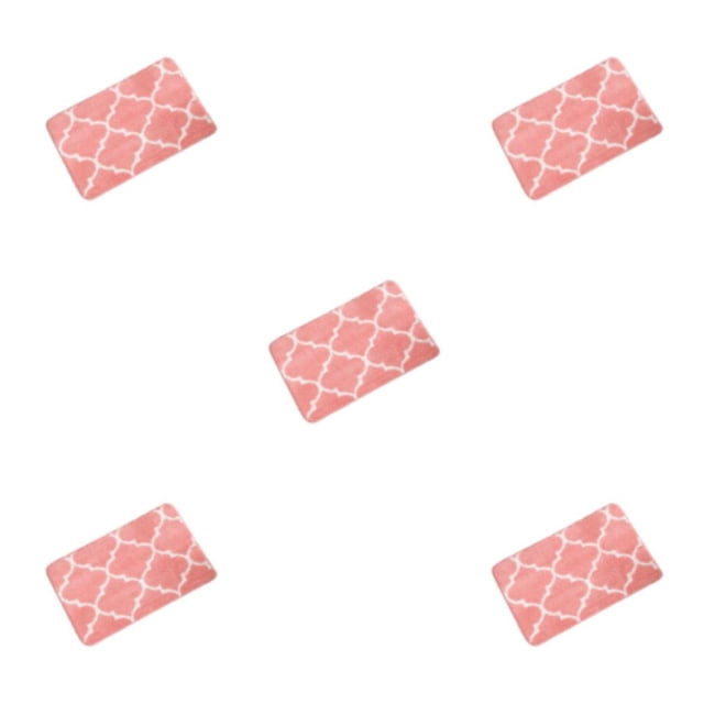 Billuyoard Fácil limpieza y alfombra lavable a máquina para baño alfombra de ducha absorbente antideslizante alfombra de baño rosa 40x60cm Type2 NO2