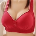 thumbnail image 2 of Gyexs Women's Full Bust Support Bra Thin Comfortable Breathable Lift Push Up Side Smooth Back Underwear, Red, Size XL, 2 of 5