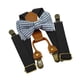 thumbnail image 5 of Tirantes y pajaritas para niños, tirantes de esmoquin, correas de hombro, forma metálica resistente Negro, 5 of 9