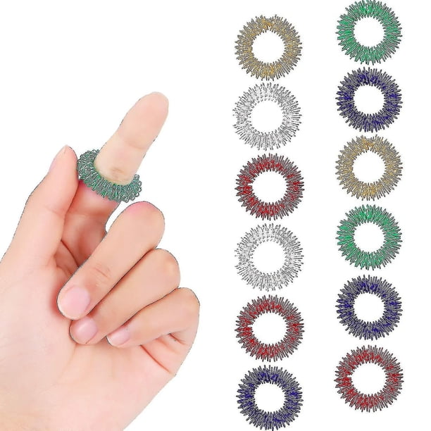 Anillo de Acupresión YONGSHENG 12 Piezas Sensoriales Puntiagudos