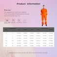 thumbnail image 7 of Sxiwei Men's One Piece Cotton Work Jumpsuit Reflective Straps Full Body Coveralls Mechanics Workwear Orange XL, 7 of 7