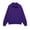 Purple, variant on Women's Half Button Collared Sweatshirt Drop Shoulder Long Sleeve Fleece Pullover Oversized Casual Polo Top with Ribbed Cuffs