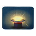 thumbnail image 1 of POGLIP Blue Magician Magic Hat Glow Wand Abracadabra Doormat Floor Rug Bath Mat 23.6x15.7 inch, 1 of 1