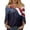 Navy, variant on 250 Anniversary American Flag 3/4 Sleeve V Neck Tops for Women 4th of July Independence Memorial Day Baggy Tee Summer Patriotic Tops