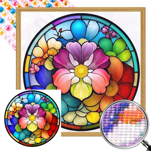 5D DIY Taladro Parcial AB Diamante Pintura Vitral 45x45cm