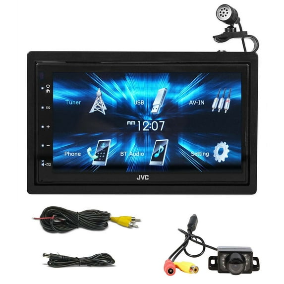 JVC KW-M150BT 6.8" Car Monitor Digital Media Bluetooth Receiver USB/MP3+Camera