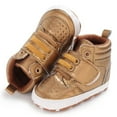 thumbnail image 3 of xiaxaixu Baby Solid Color Prewalker Stylish Soft High Top Flat Toddler Shoes, 3 of 6