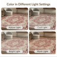 thumbnail image 7 of ODIKA 9'x12' Burgundy Geometric Patchwork Abstract Washable Area Rug Vintage Faded Mosaic Tile Distressed Block Symmetrical Layout for Great Room, Indoor Concept, Large Living Low Pile, Flatwoven, 7 of 7