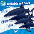 thumbnail image 5 of Real Planet 51.5" Blue Great White Shark Realistic Stuffed Animal, Marine Sea Life Plush Toy & STEM Learning Gift for Birthday Boys & Girls, 5 of 6