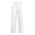 thumbnail image 3 of Oiangi Women's Dress Pants High Waisted Work Trousers Loose Fit Casual Business Slacks with Pockets for Fall White M, 3 of 4