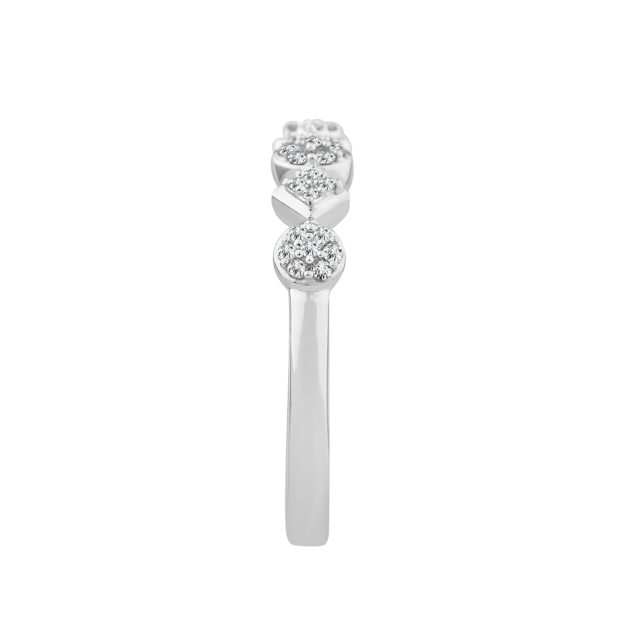 Color of Love 1/6 Carat T.W. Diamond Stackable Band in 10K White Gold (I-J,I3)