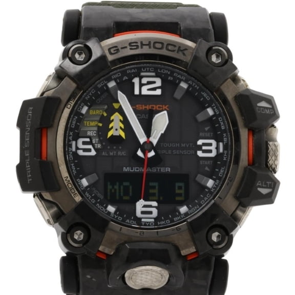 Pre-Owned CASIO G-SHOCK MASTER OF G LAND MUDMASTER GWG20001A3JF Black Khaki Resin/Stainless...