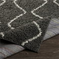 thumbnail image 3 of Taza shag TZS-2325 5'2" x 7' Rug in Charcoal and Cream, 3 of 3