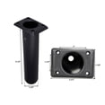thumbnail image 2 of 2 Pcs Marine Boat Kayak 30 Degree Plastic Flush Mount Square Head Black Rod Holder ,Long Lasting, 2 of 7