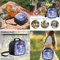 thumbnail image 6 of Yspwyqan Galaxy Axolotl Backpack Set for Girls, Purple Flower 4 Piece School Backpack Set with Lunch Box Pencil Case, 17 Inch Fashionable Bags for Elementary School, 6 of 7