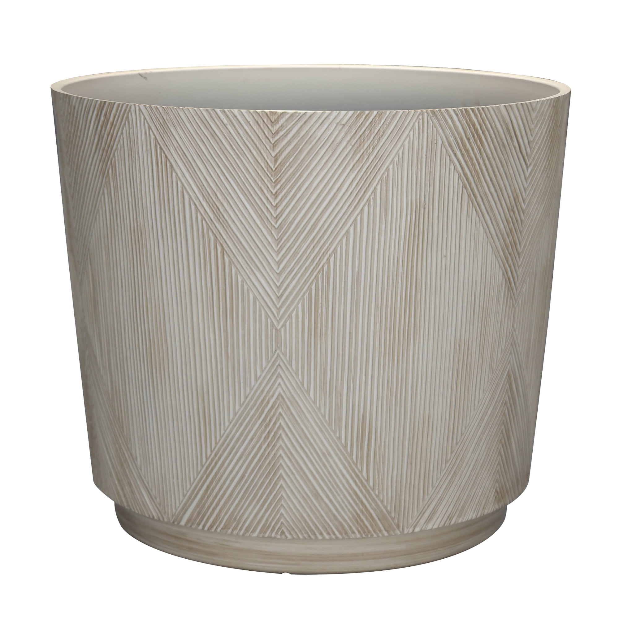 Better Homes & Gardens Hudson Cream Resin Planter, 15.7in x 15.7in x 13