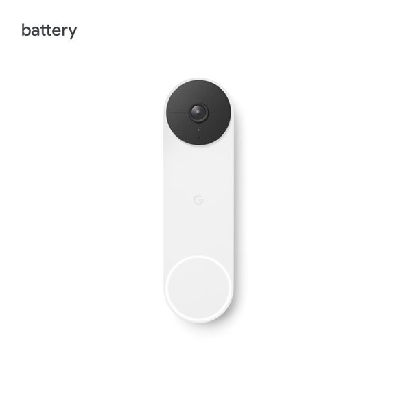Sonnette vidéo Google Nest (à pile) sans fil – Neige