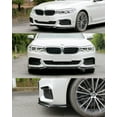 thumbnail image 4 of FITS 2017-2020 BMW G30 5 SERIES M SPORT GLOSSY BLACK SP STYLE FRONT BUMPER LIP KIT, 4 of 4