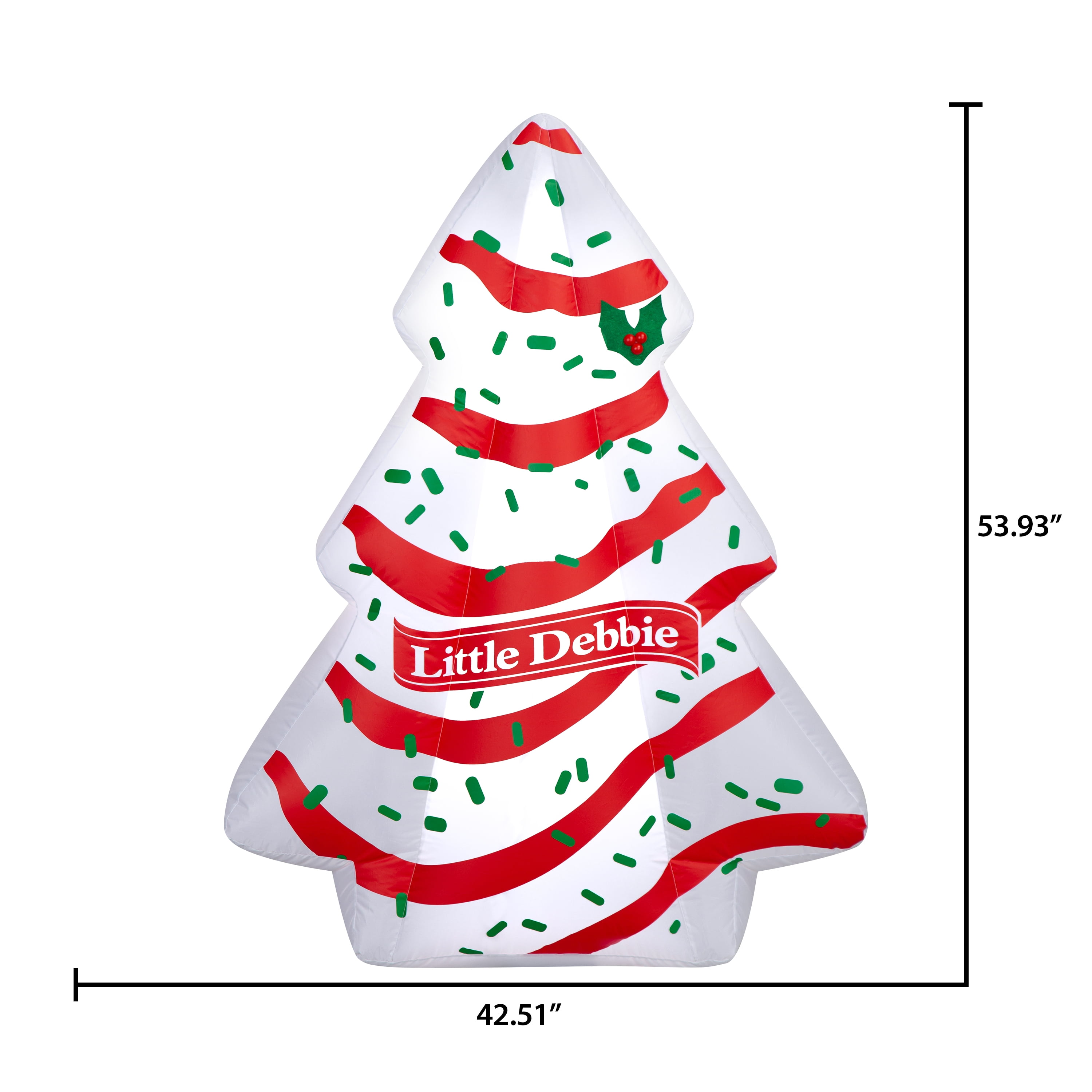 Little Debbie Christmas Tree Cake Yard Inflatable with LED Lights 4.5 ft