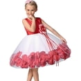 thumbnail image 2 of LYHaoo Infant Girls Sleeveless Prints Dress Custume Dress Dress Show Dress Newborn，Casual Floral Dresses Sizes 4-5 Years Red, 2 of 5