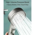 thumbnail image 4 of Surpdew Ion Shower Drops Head Filtered Showerhead With Five Filters,Filtered Shower Head With Handheld,High Pressure Turbo Showerhead,Reusable,Adjustable Settings With Hose & On/Off Switch, 4 of 5