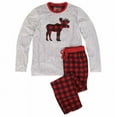thumbnail image 3 of Eddie Bauer Men's Moose Red Buffalo Plaid Sleep Set for Christmas Holiday Family Sleepwear Pajama Set, Size XXL, 3 of 4