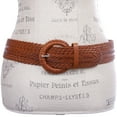 thumbnail image 3 of 2 Inch Wide Genuine Leather Braided Woven Round Belt, 3 of 3
