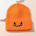 thumbnail image 4 of Lroveb Halloween Hats for Women and Men Unisex Knitted Hat Pumpkin Embroidery Funny Wool Pullover Beanie Hat, 4 of 6