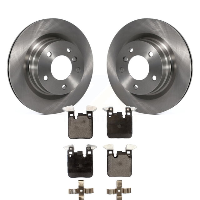 Transit Auto Rear Disc Brake Rotors and Ceramic Pads Kit for Car 2014-2015 BMW 328i with Blue Painted Calipers K8T-104266