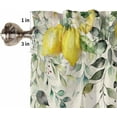 thumbnail image 5 of Summer Lemon Floral Kitchen Curtains and Valances Set, Rod Pocket Curtains Tier Farmhouse Window Curtains 36 Inch Length, Sage Green Eucalyptus Leaves Botanical 3 Piece Kitchen Curtains Set, 5 of 6