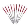 thumbnail image 1 of Needle File Set, 10 Pcs Rubber Handle 120 Grit Grinding Needle File  For Mold Polishing, 1 of 8