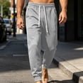 thumbnail image 4 of NEBWOAK Plus Size Mens Sweatpants, Gray Cotton Blend Relaxed Fit Tapered Jogger Pants with Drawstring and Deep Pockets,Size 4XL, 4 of 9