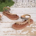 thumbnail image 4 of Oofos Sandals for Women Women's Versatile Plus-Size Bohemian Style Flops Beach Shoes Comfortable Summer Sandals Khaki 36, 4 of 9