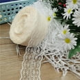 thumbnail image 3 of 5 Rolls 50M 1 3/4 Inch White Lace Ribbon Ivory Vintage Crochet Lace Roll Polyester Scalloped Edge Lace Trimming Bulk for Sewing Making Craft Wedding Bouquet Wreath Gift Wrapping DIY Supply, 3 of 9