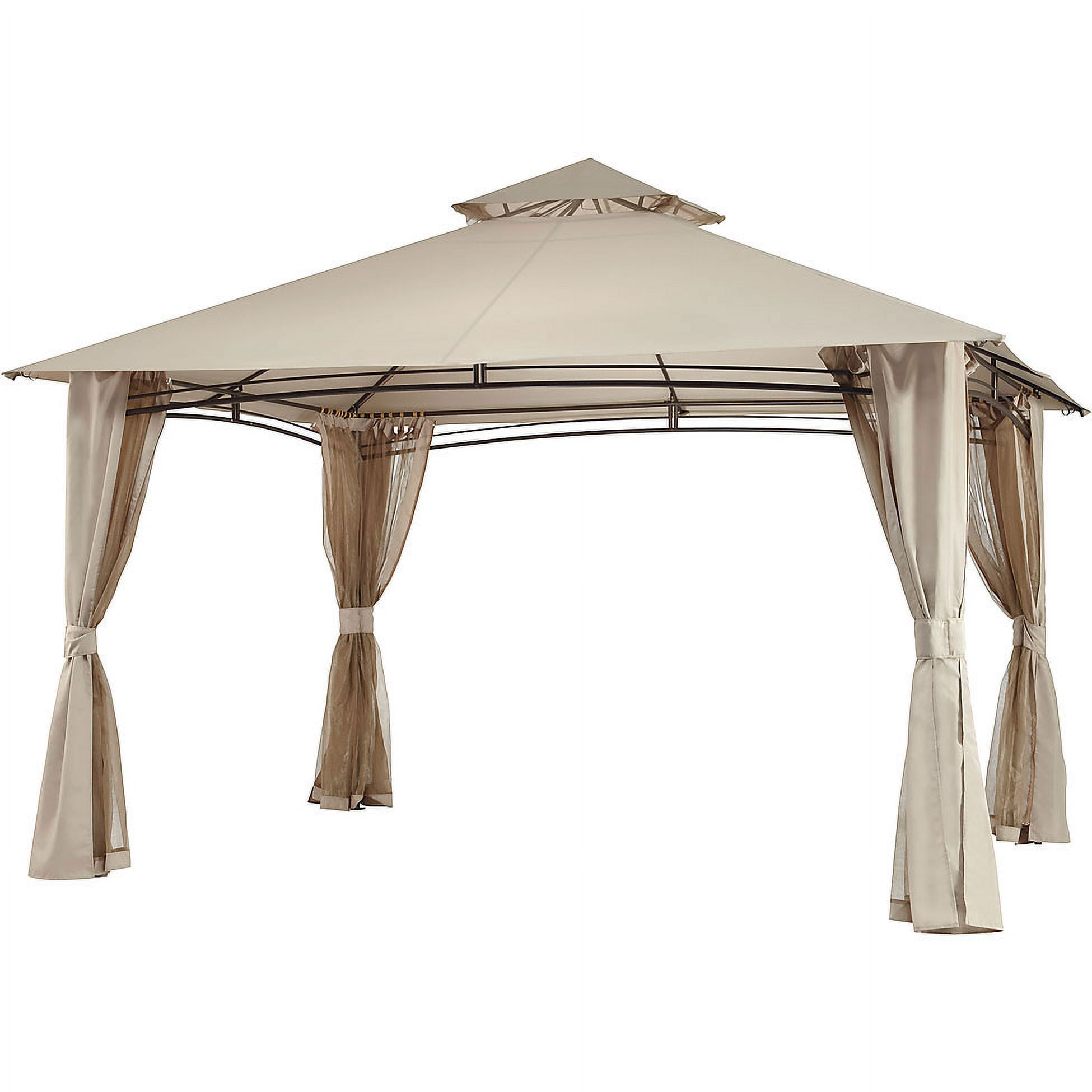 Garden Winds Pavillon Ersatz-Baldachin Riplock 350 – Sechseckig, Beige, Wasserdicht, UV-beständig