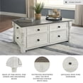 thumbnail image 3 of Signature Design by Ashley Casual Havalance Lift-Top Coffee Table, White/Gray, 3 of 7