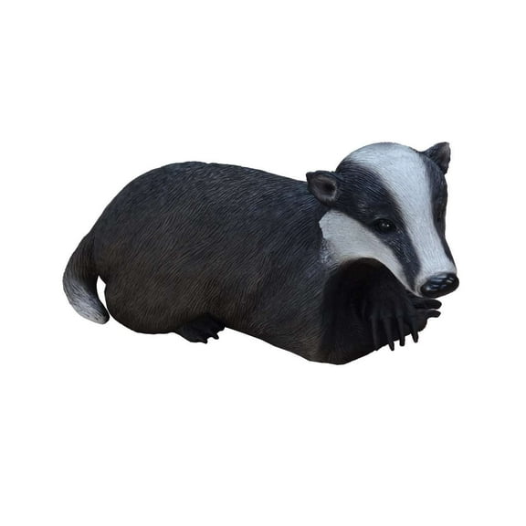 Laying Badger Life Size Statue