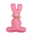 thumbnail image 2 of MOQLOM Easter Fabric Bunny, 1pc Easter Rustic Rabbit, Table Top Rustic Farmhouse Decor for Desk Counter Tiered Tray Home Exquisite Soft Craft, Pink, 7.87×5.11 inch, 2 of 3