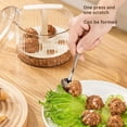 thumbnail image 6 of Meatball Maker Manual 5 Balls Meatball Maker Tool, Kitchen Extruded Translucent Meatball Making Tool for Dumplings Pastries and Meatballs Remaining Ground Meat Freezer Storage Containers, 6 of 9