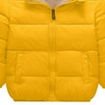 thumbnail image 6 of Dakiuu 18 Months - 8 Years Boys Girls Winter Puffers Coat with Fleece Lined Heavyweight Hooded Outwear Jacket Toddler Kids Warm Zip up Snow Outerwear Cold Weather Yellow 3-4 Years (110), 6 of 8