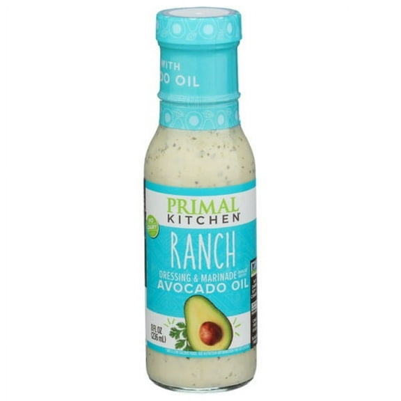 Primal Kitchen Ranch Salad Dressing & Marinade made with Avocado Oil, Whole30 Approved, Paleo Friendly, and Keto Certified, 8 Fluid Ounces